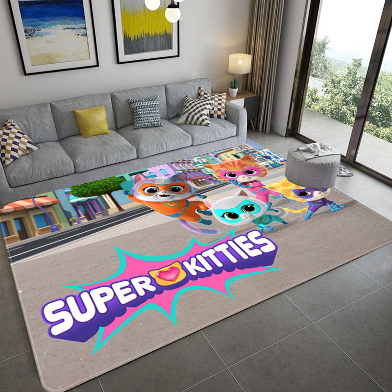 Super Kitties Cosplay Carpet Living Room Bedroom Sofa Rug Door Mats