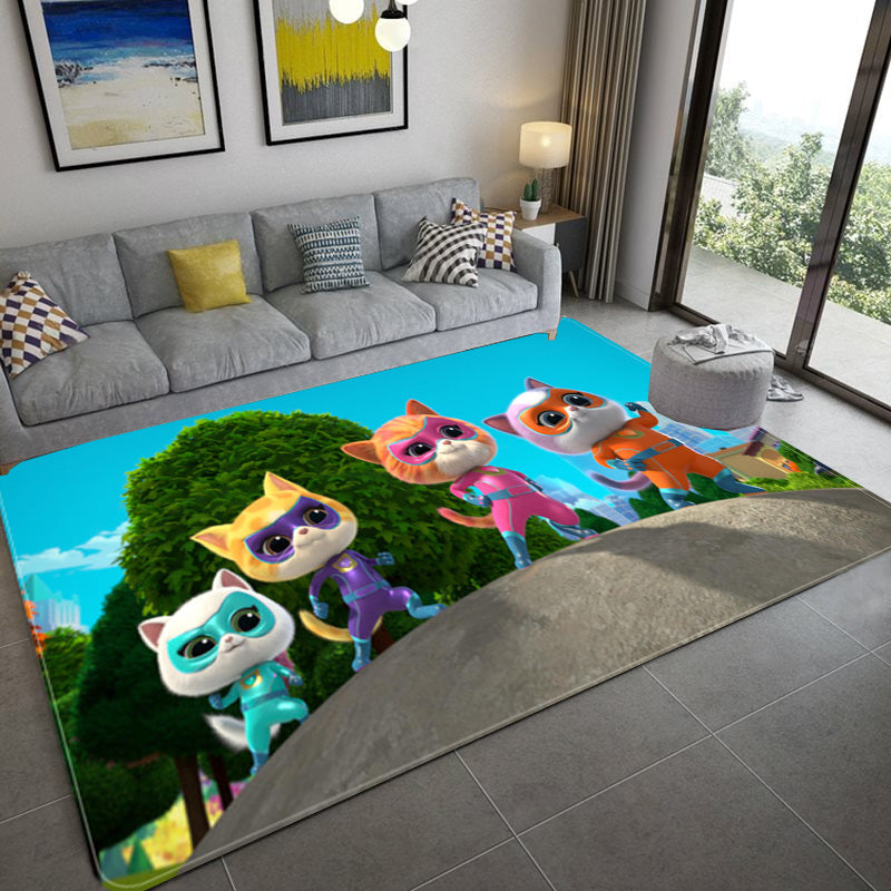 Super Kitties Cosplay Carpet Living Room Bedroom Sofa Rug Door Mats