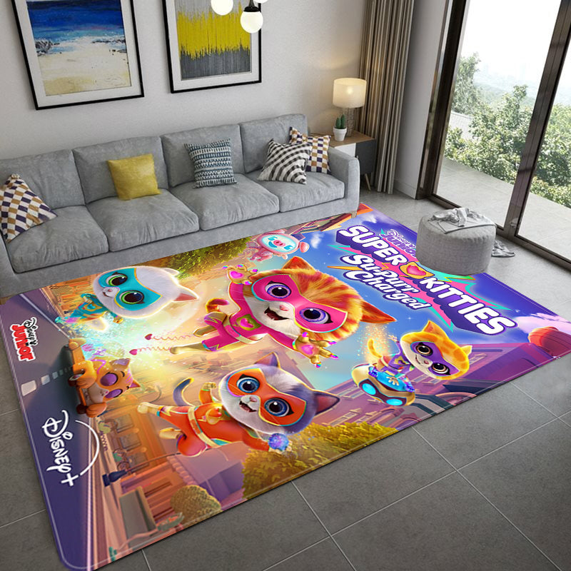Super Kitties Cosplay Carpet Living Room Bedroom Sofa Rug Door Mats