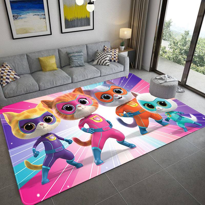 Super Kitties Cosplay Carpet Living Room Bedroom Sofa Rug Door Mats