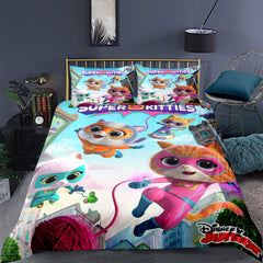 Super Kitties  3D Printed Duvet Cover Quilt Cover Pillowcase Bedding Set