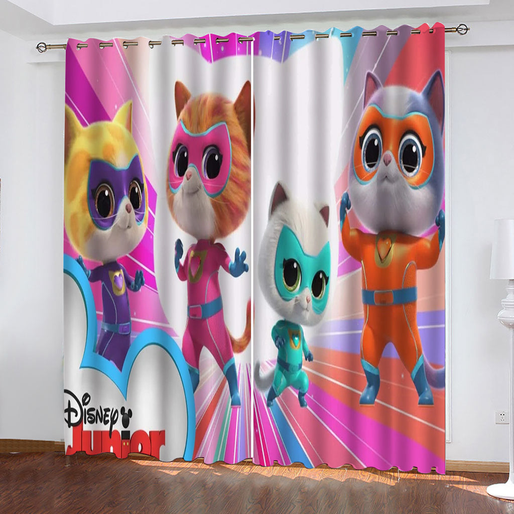 Super Kitties Blackout Curtains Drapes For Window Treatment Set