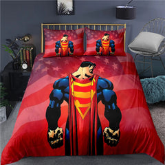 Superhero Superman  Duvet Cover Quilt Cover Pillowcase Bedding Set Bed Linen Home Bedroom Decor