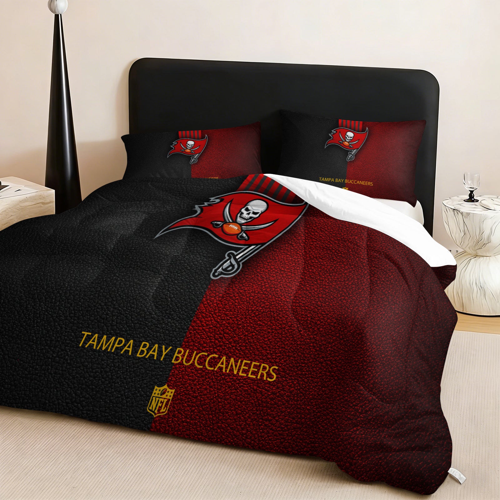 Tampa Bay Buccaneers Comforter Pillowcase Sets Blanket All Season Reversible Quilted Duvet