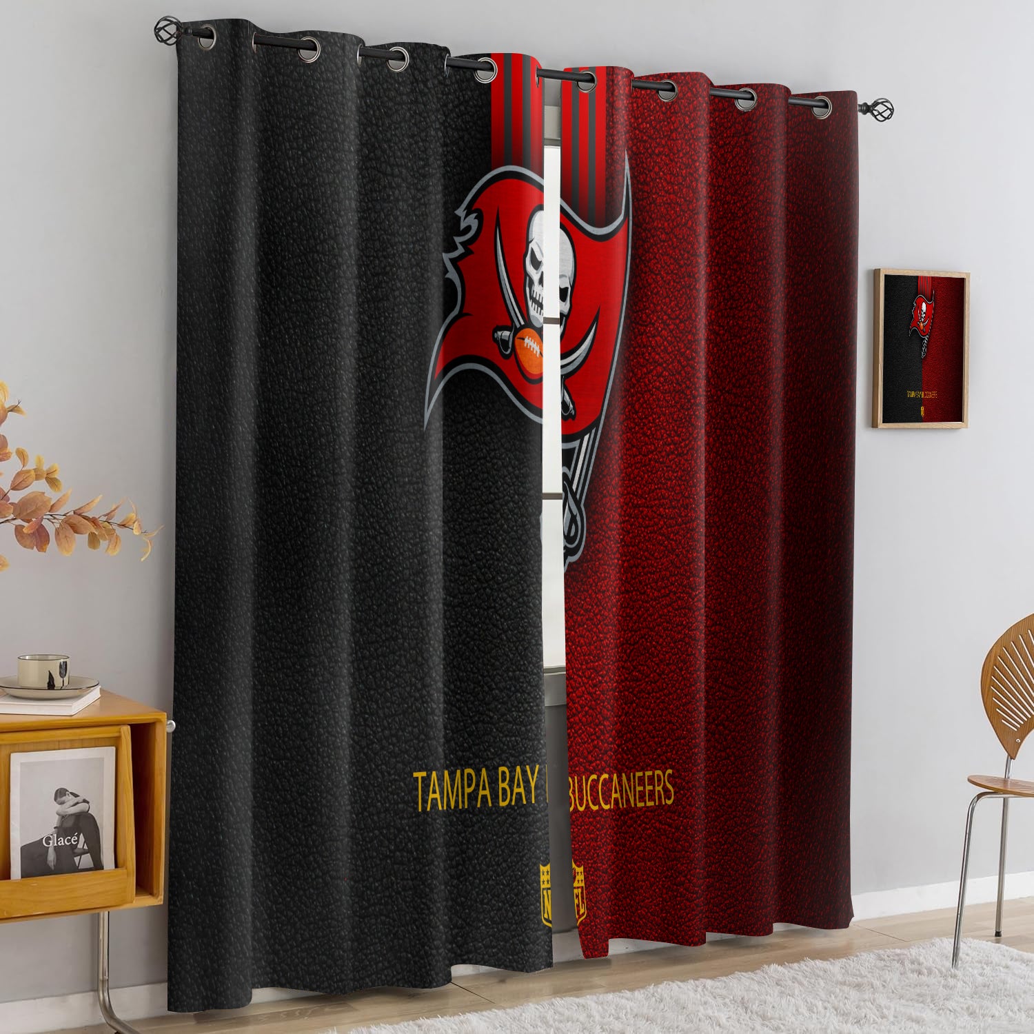 Tampa Bay Buccaneers Blackout Curtains Drapes For Window Treatment Set