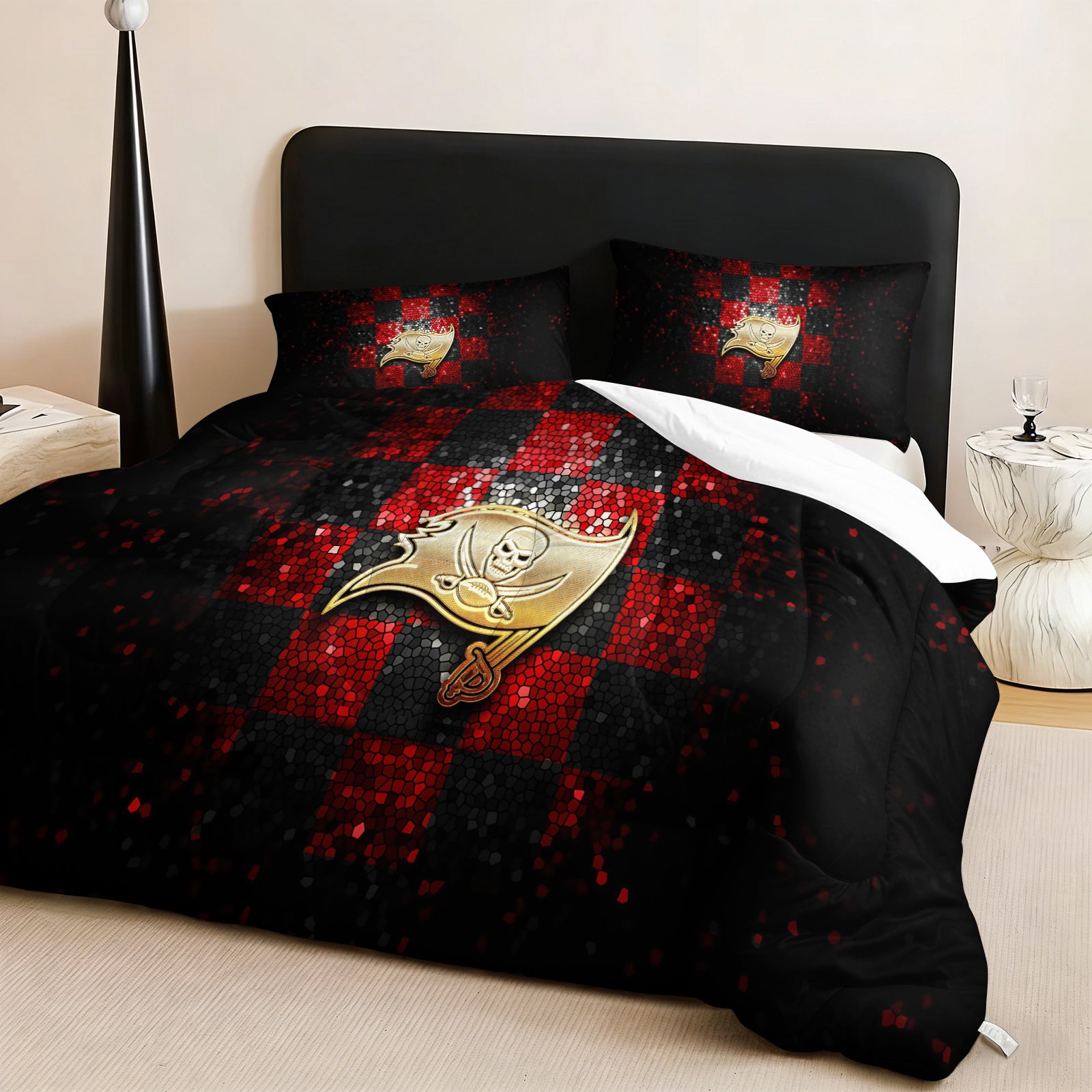 Tampa Bay Buccaneers Comforter Pillowcase Sets Blanket All Season Reversible Quilted Duvet