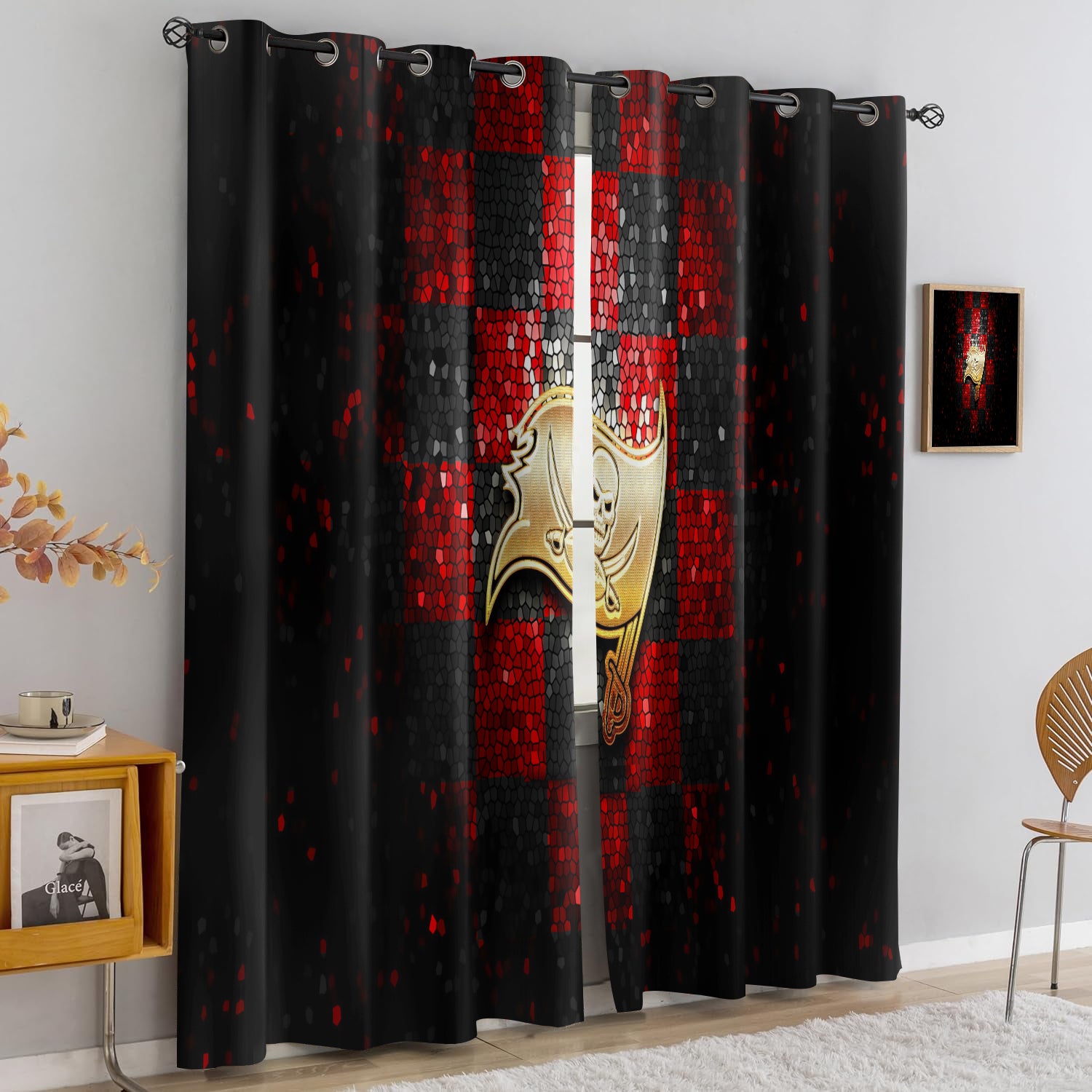 Tampa Bay Buccaneers Blackout Curtains Drapes For Window Treatment Set