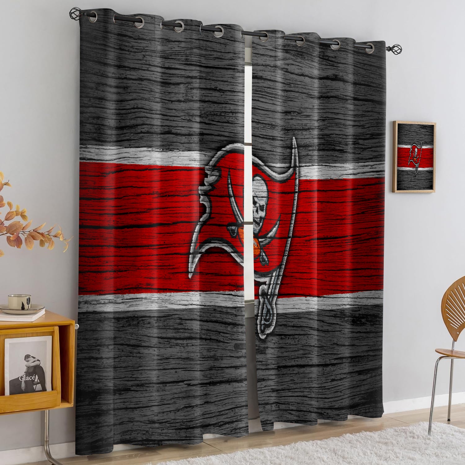 Tampa Bay Buccaneers Blackout Curtains Drapes For Window Treatment Set