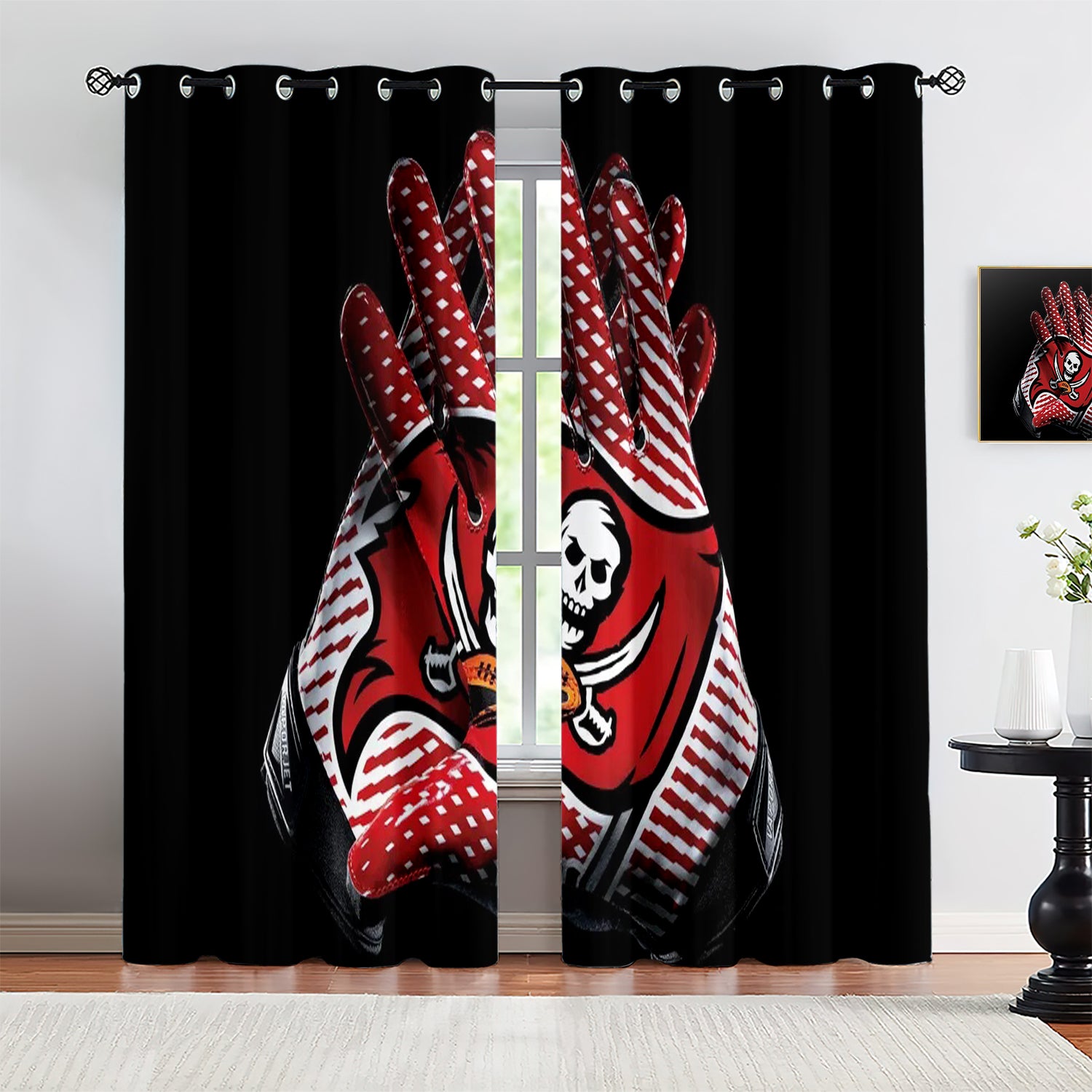 Tampa Bay Buccaneers Blackout Curtains Drapes For Window Treatment Set
