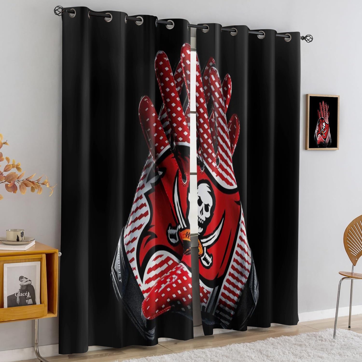 Tampa Bay Buccaneers Blackout Curtains Drapes For Window Treatment Set