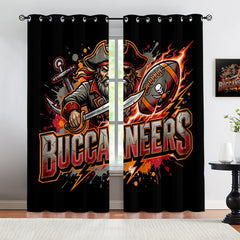 Tampa Bay Buccaneers Blackout Curtains Drapes For Window Treatment Set