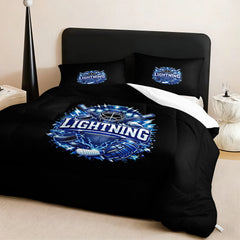 Tampa Bay Lightning Hockey League Comforter Pillowcase Sets Blanket All Season Reversible Quilted Duvet
