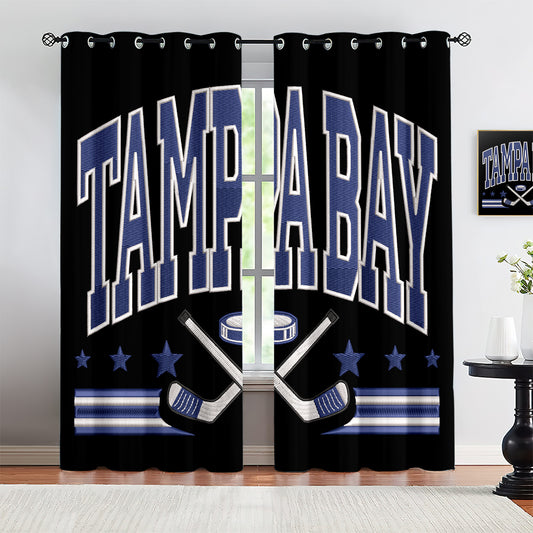 Tampa Bay Lightning Blackout Curtains Drapes For Window Treatment Set 1500