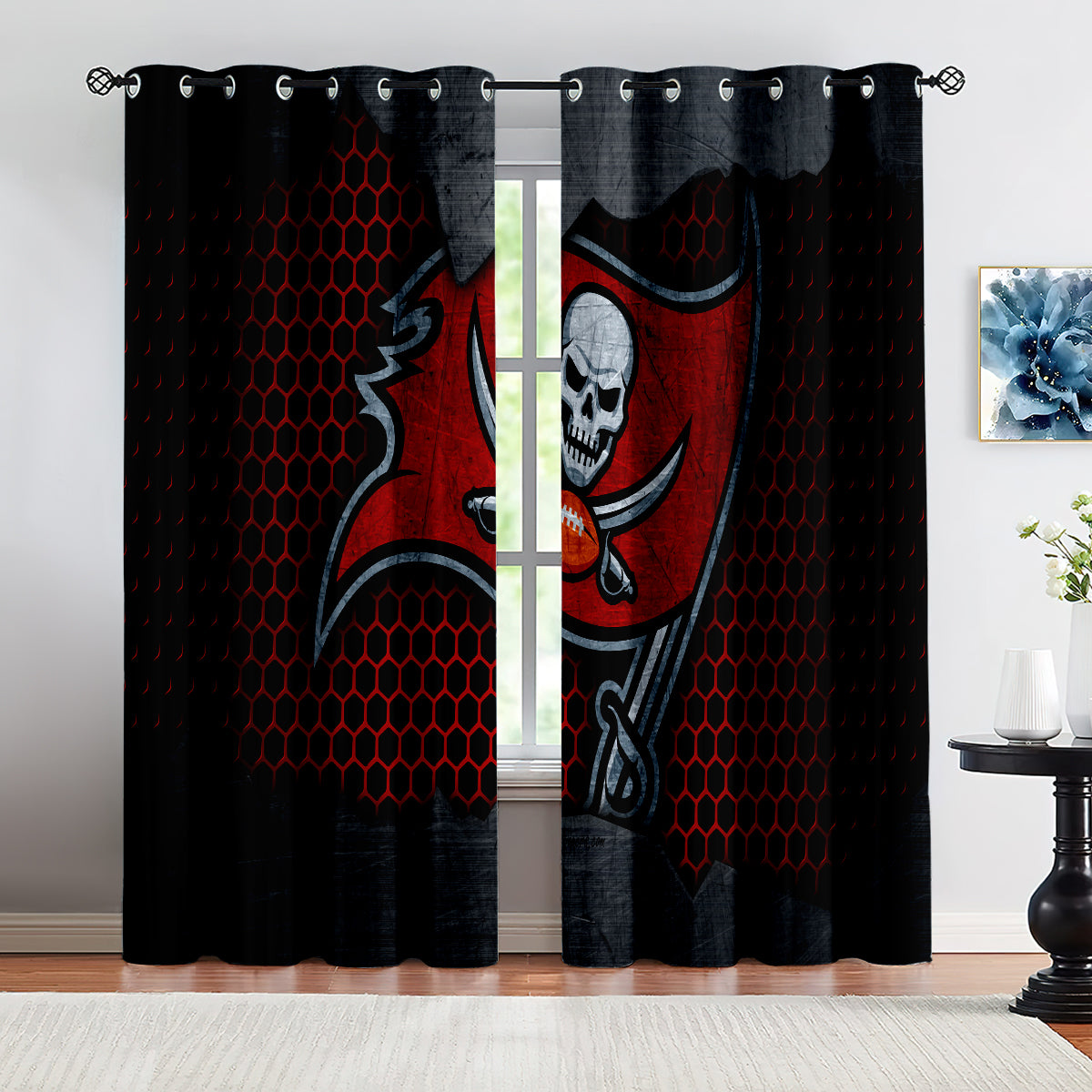 Tampa Bay Buccaneers Football Team Blackout Curtains Drapes For Window Treatment Set