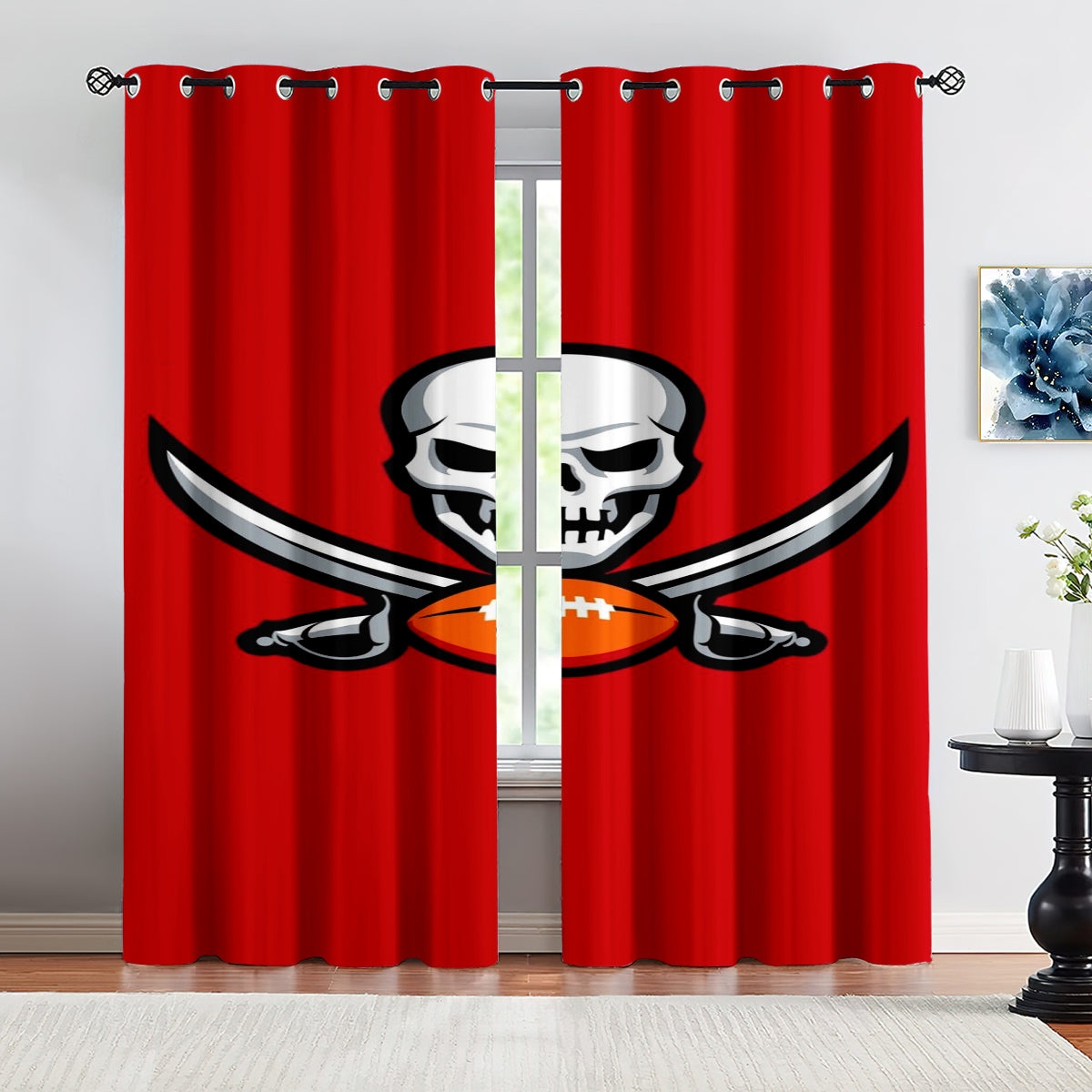 Tampa Bay Buccaneers Football Team Blackout Curtains Drapes For Window Treatment Set