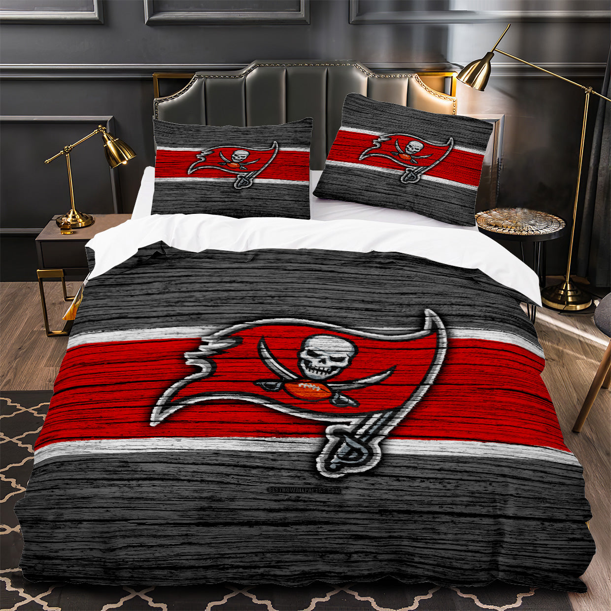 Tampa Bay Buccaneers Footbball Duvet Cover Quilt Case Pillowcase Bedding Set Without Filler
