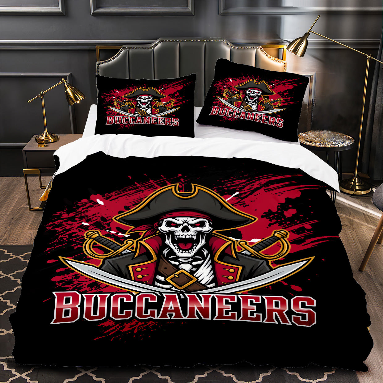 Tampa Bay Buccaneers Footbball Duvet Cover Quilt Case Pillowcase Bedding Set Without Filler