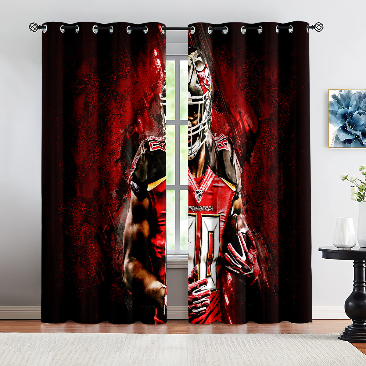 Tampa Bay Buccaneers Football Team Blackout Curtains Drapes For Window Treatment Set