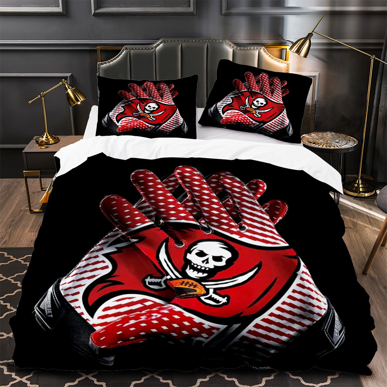 Tampa Bay Buccaneers Footbball Duvet Cover Quilt Case Pillowcase Bedding Set Without Filler