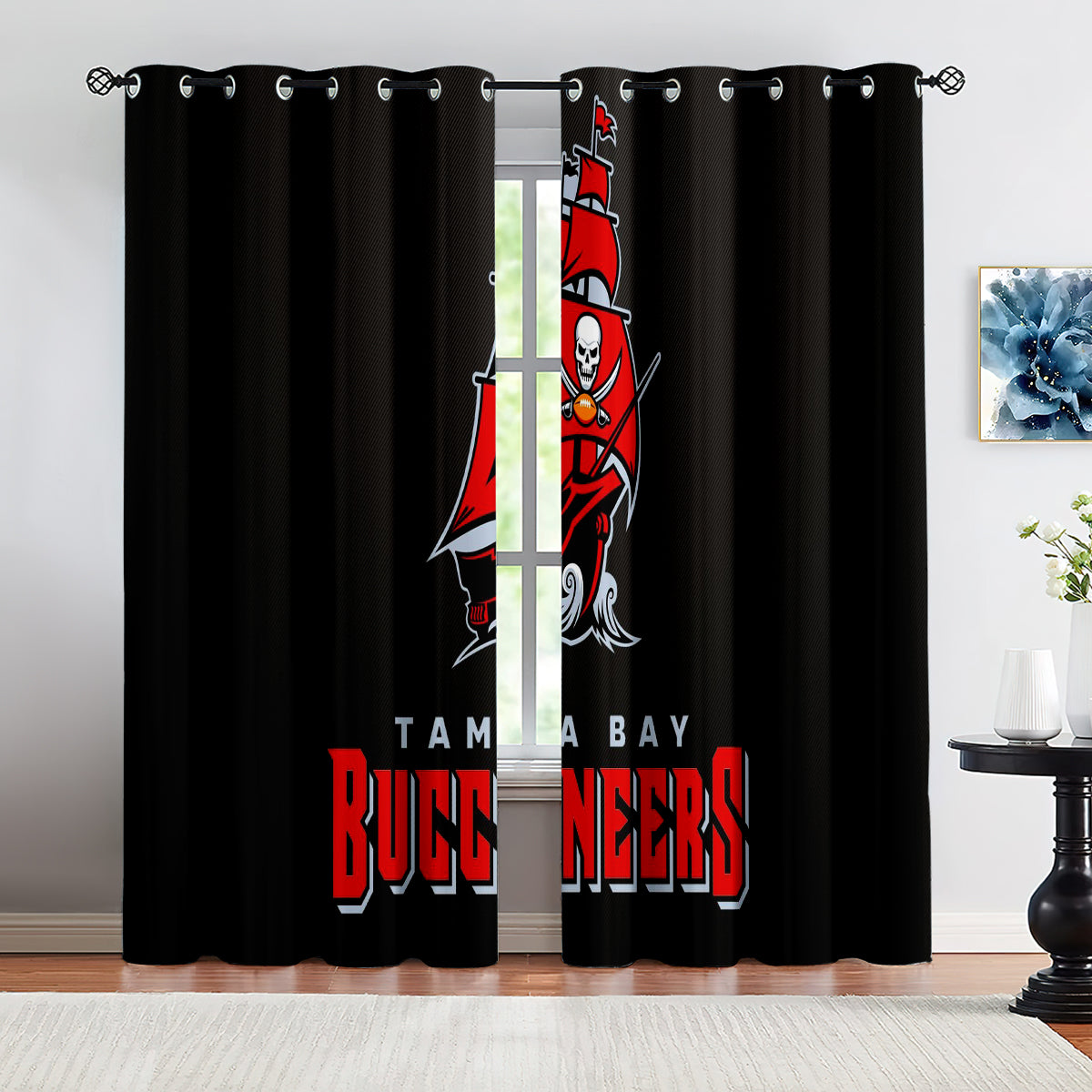 Tampa Bay Buccaneers Football Team Blackout Curtains Drapes For Window Treatment Set