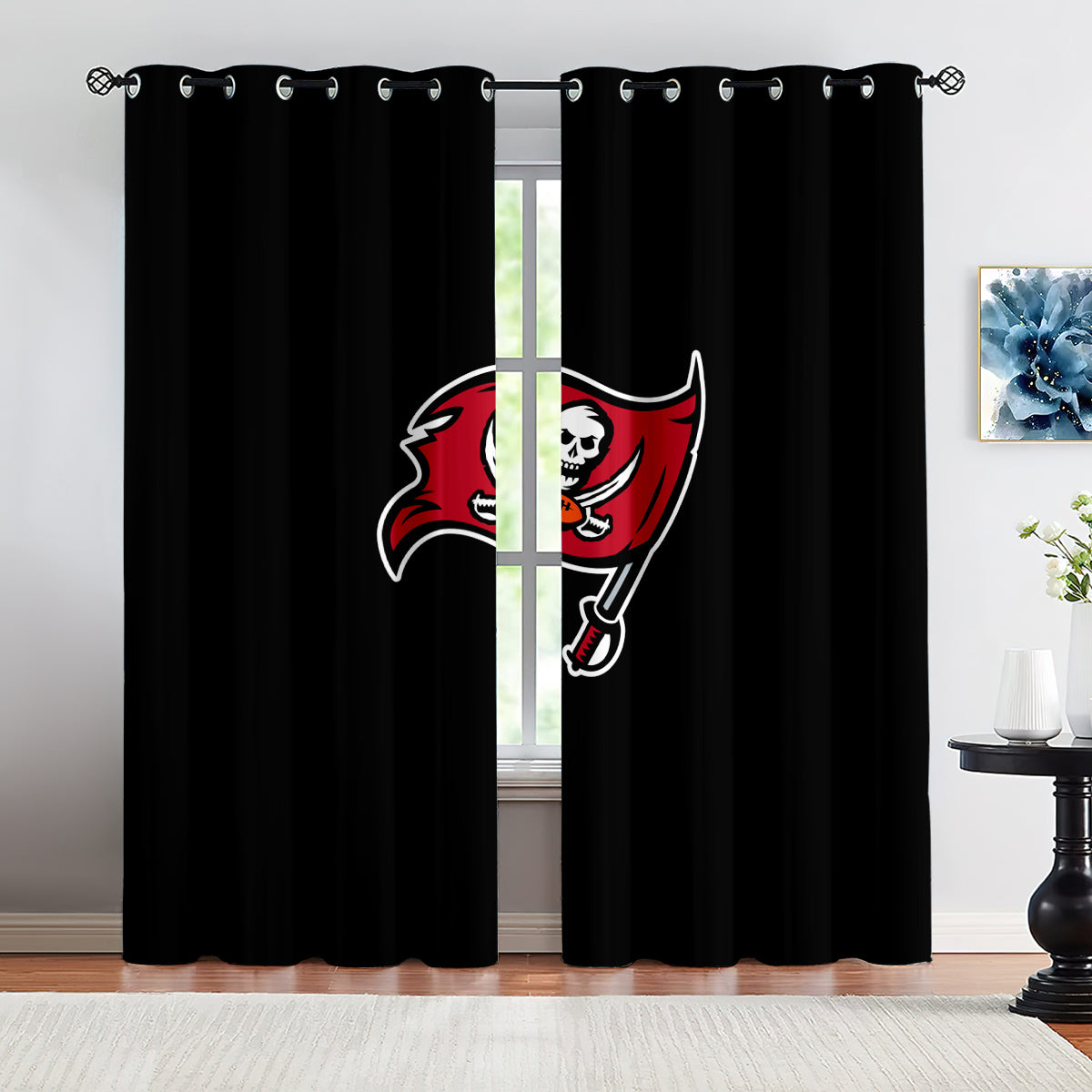 Tampa Bay Buccaneers Football Team Blackout Curtains Drapes For Window Treatment Set