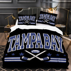 Tampa Bay Lightning Hockey Duvet Cover Quilt Case Pillowcase Bedding Set Without Filler