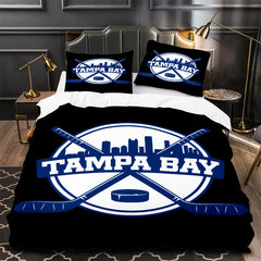Tampa Bay Lightning Hockey Duvet Cover Quilt Case Pillowcase Bedding Set Without Filler