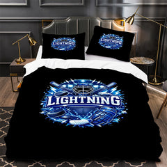 Tampa Bay Lightning Hockey Duvet Cover Quilt Case Pillowcase Bedding Set Without Filler
