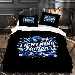 Tampa Bay Lightning Hockey Duvet Cover Quilt Case Pillowcase Bedding Set Without Filler