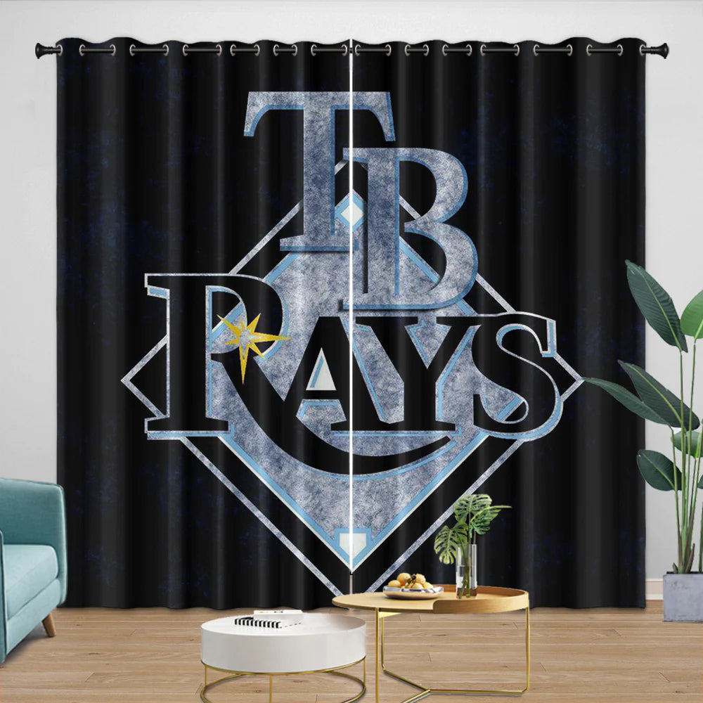 Tampa Bay Rays Blackout Curtains Drapes For Window Treatment Set