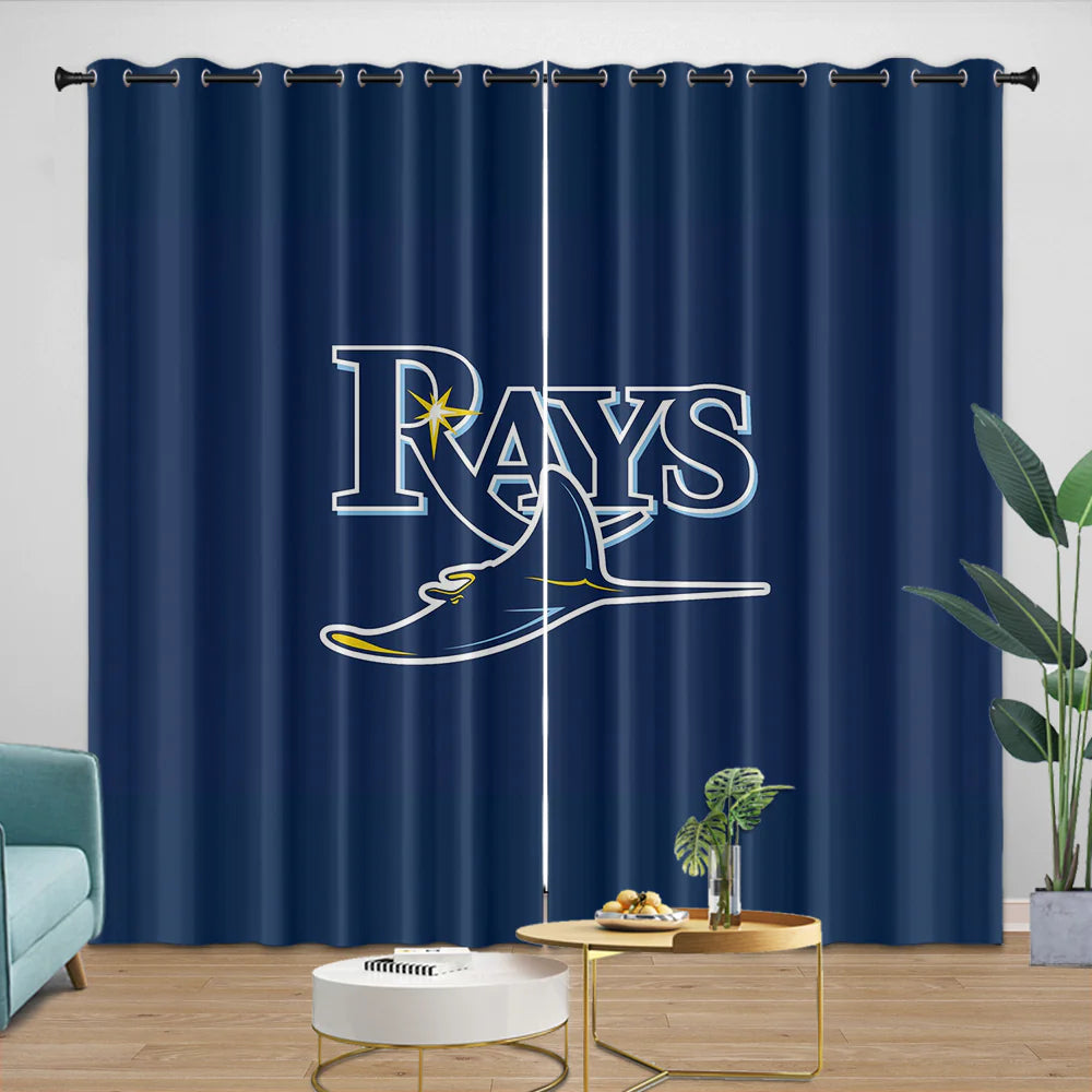 Tampa Bay Rays Blackout Curtains Drapes For Window Treatment Set