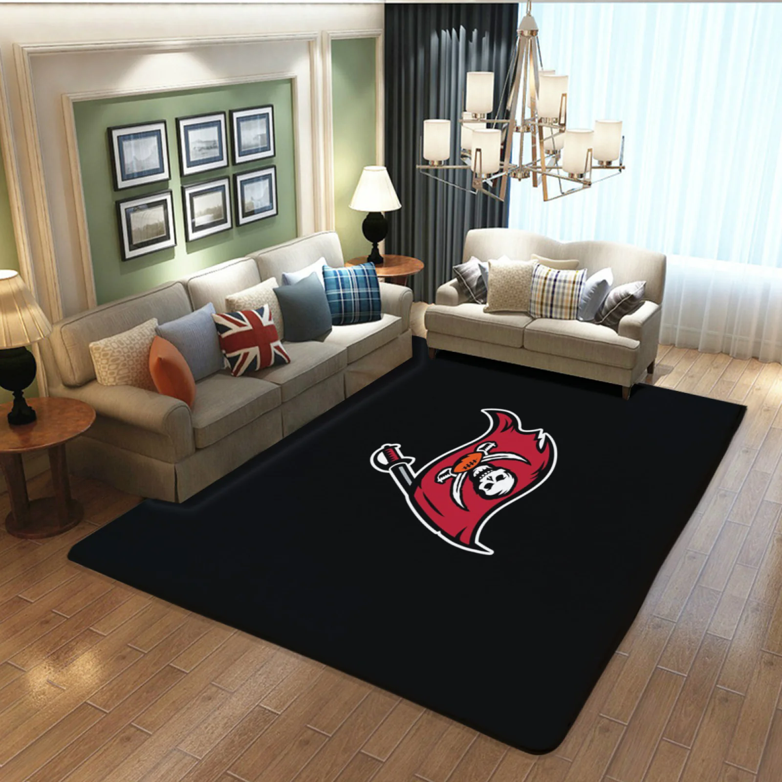 Tampa Bay Buccaneers  Football Team Carpet Living Room Bedroom Mats Kitchen Bathroom Rugs