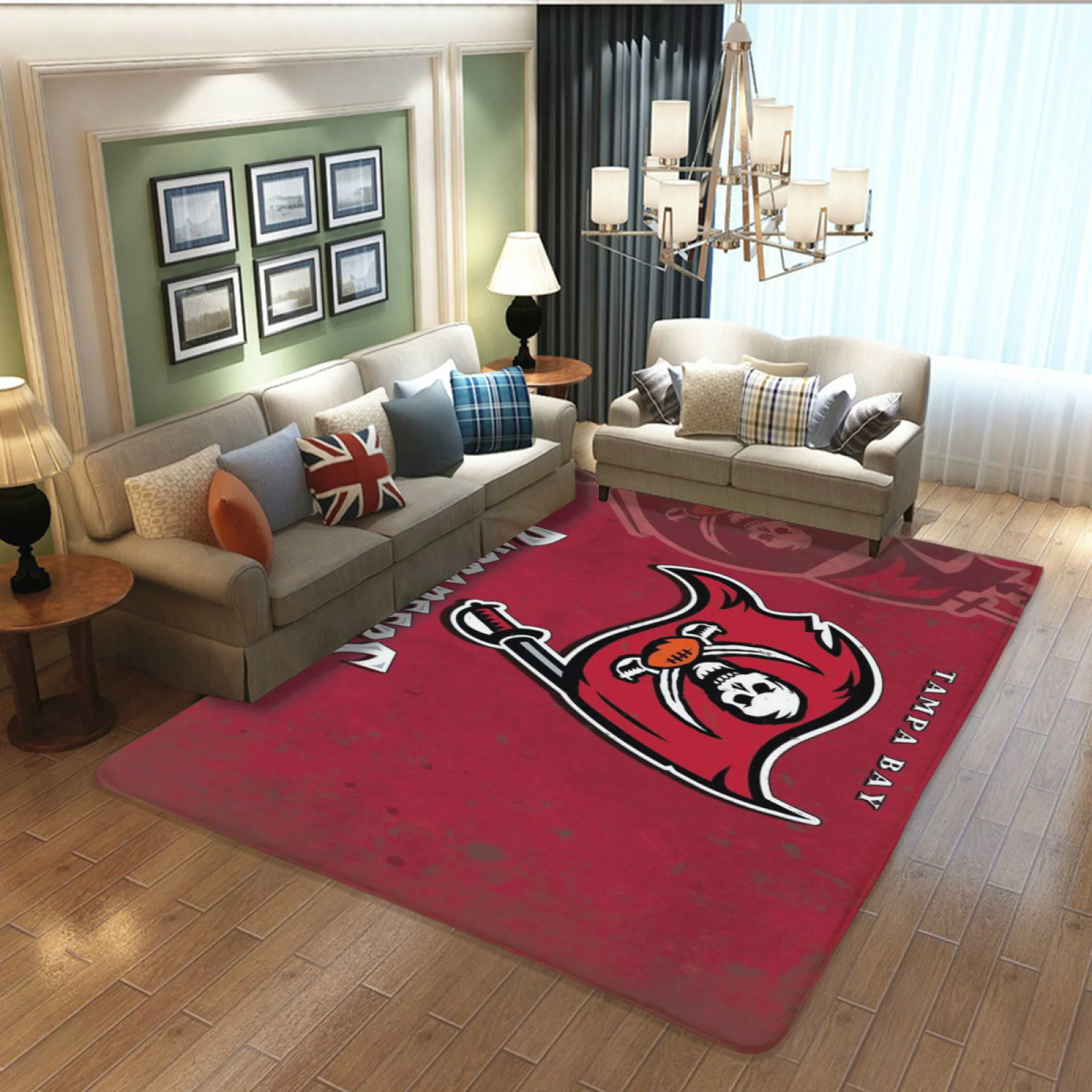 Tampa Bay Buccaneers  Football Team Carpet Living Room Bedroom Mats Kitchen Bathroom Rugs