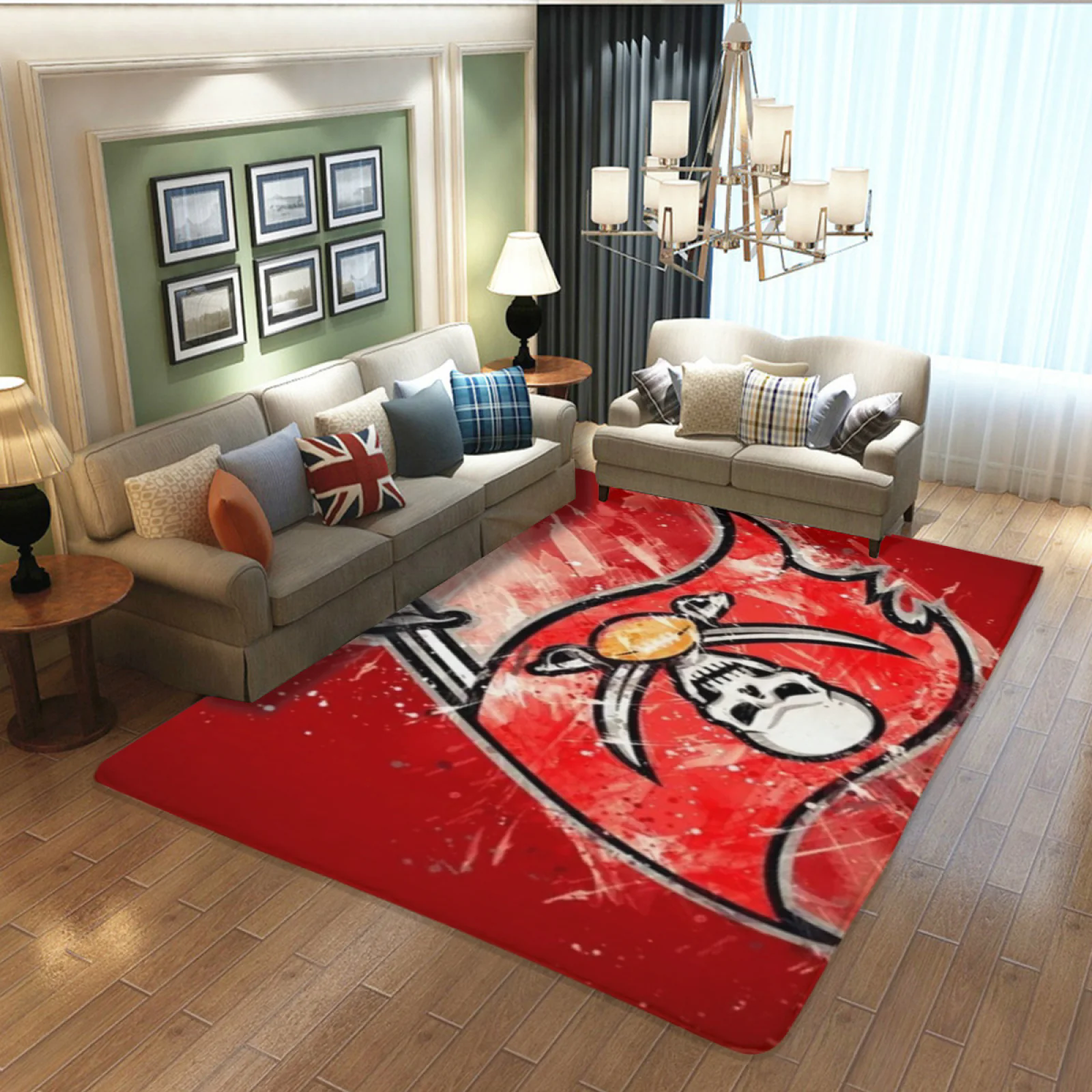 Tampa Bay Buccaneers  Football Team Carpet Living Room Bedroom Mats Kitchen Bathroom Rugs