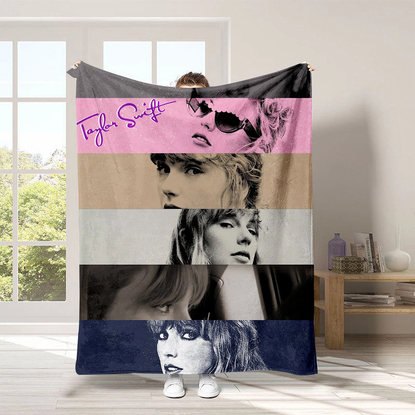 Taylor Swift 3D Printed Plush Blanket Flannel Fleece Throw