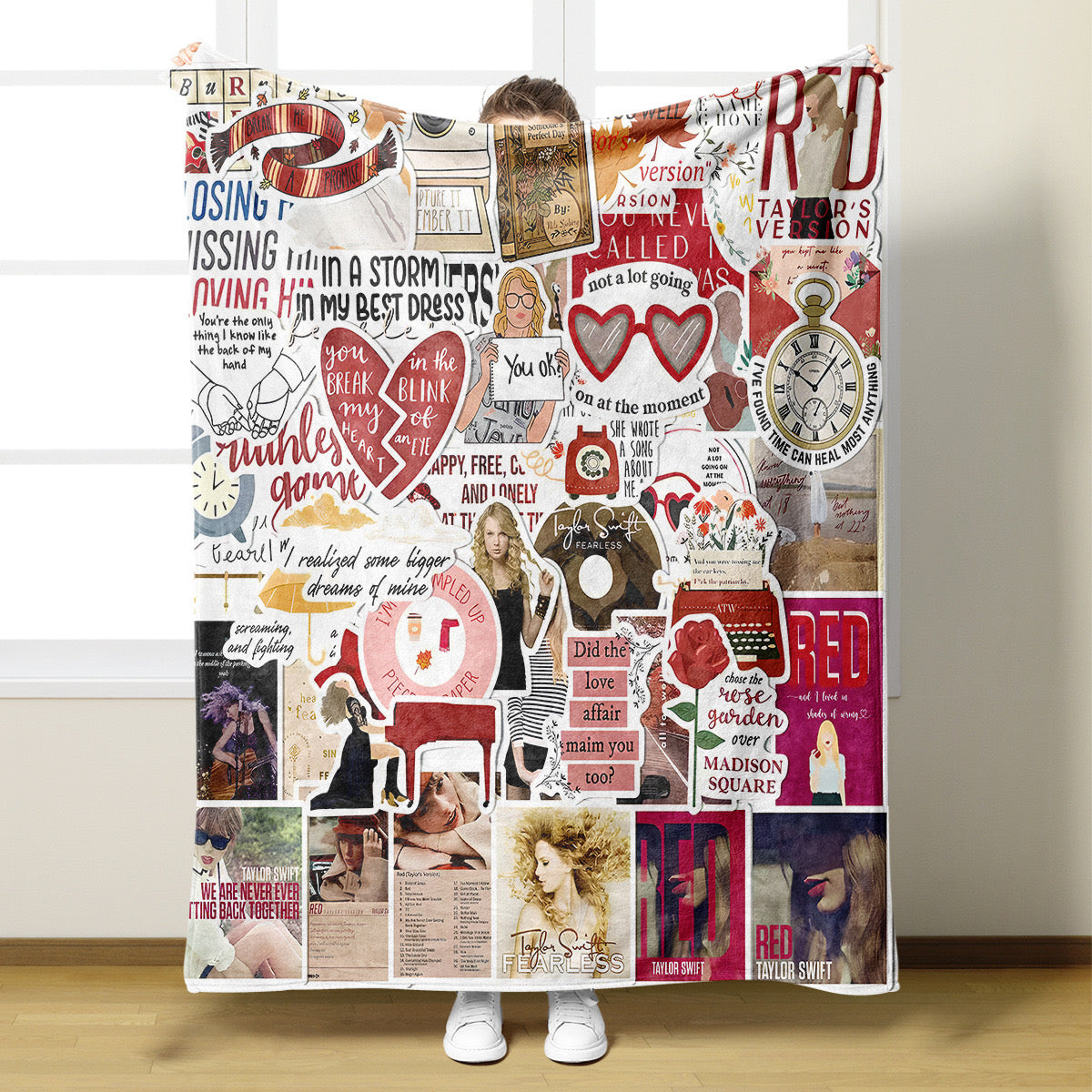 Taylor Swift 3D Printed Plush Blanket Flannel Fleece Throw