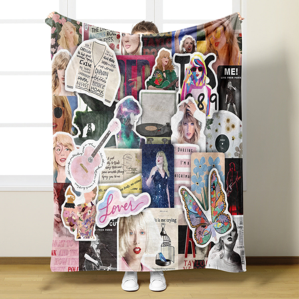 Taylor Swift 3D Printed Plush Blanket Flannel Fleece Throw