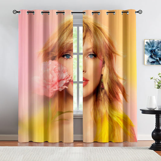 Taylor Swift Blackout Curtain Drapes for Living Room Bedroom Window Treatment 1200