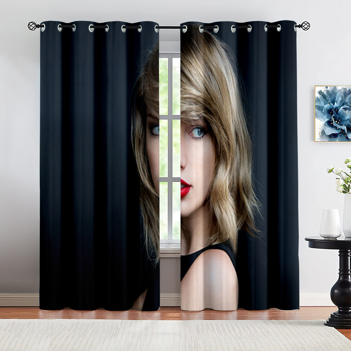 Taylor Swift Blackout Curtain Drapes for Living Room Bedroom Window Treatment