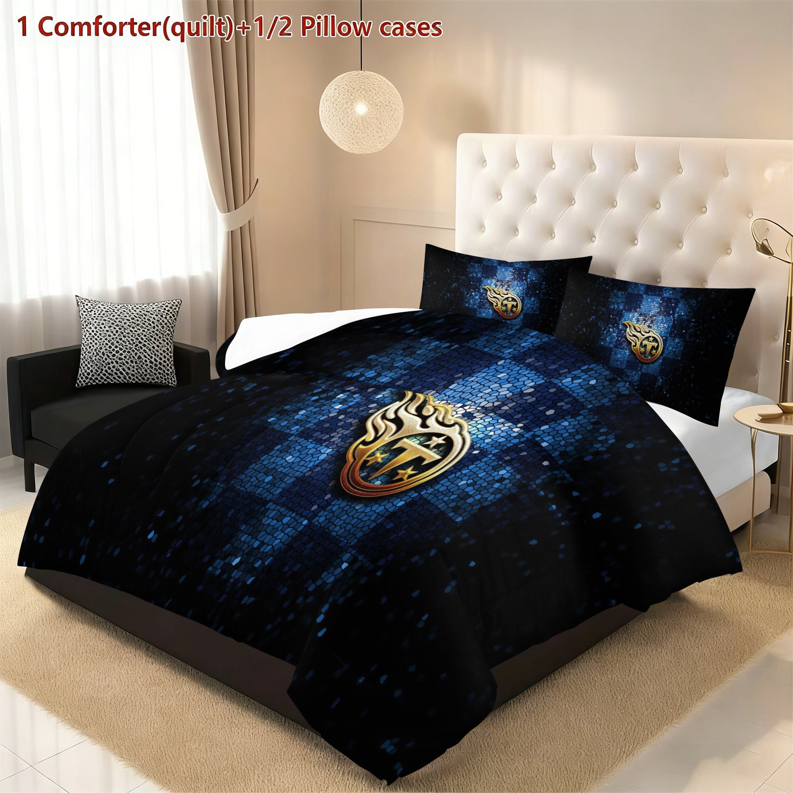Tennessee Titans Comforter Pillowcase Sets Blanket All Season Reversible Quilted Duvet