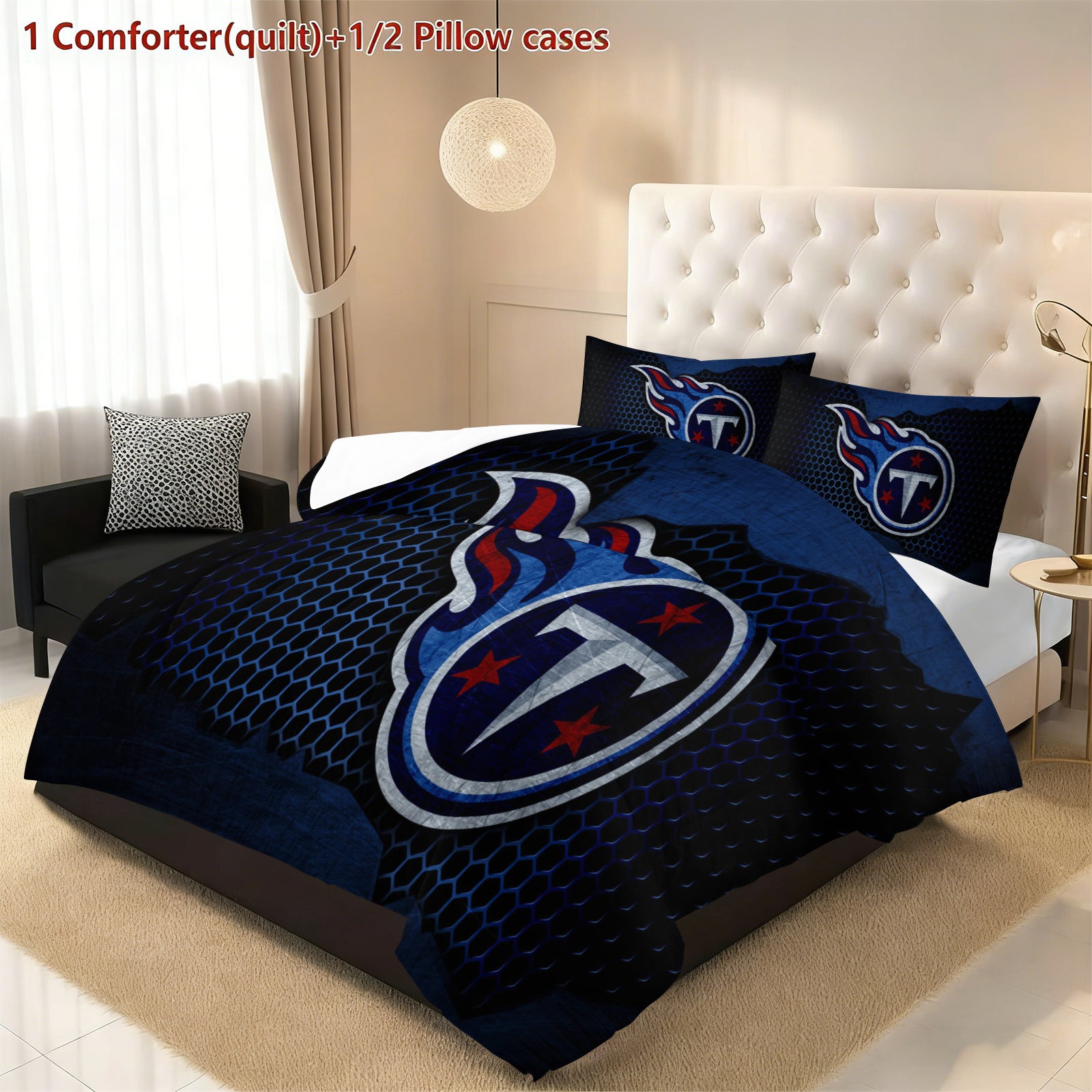 Tennessee Titans Comforter Pillowcase Sets Blanket All Season Reversible Quilted Duvet