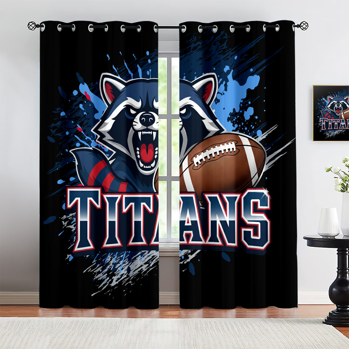 Tennessee Titans Blackout Curtains Drapes For Window Treatment Set