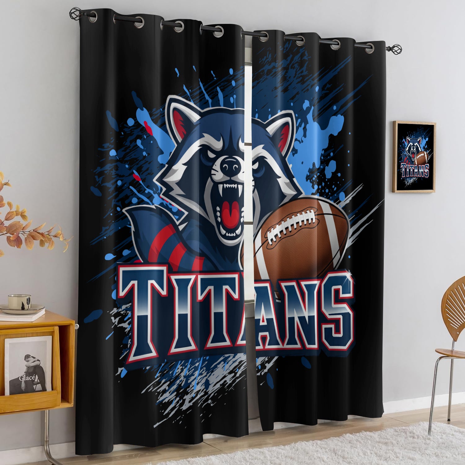 Tennessee Titans Blackout Curtains Drapes For Window Treatment Set