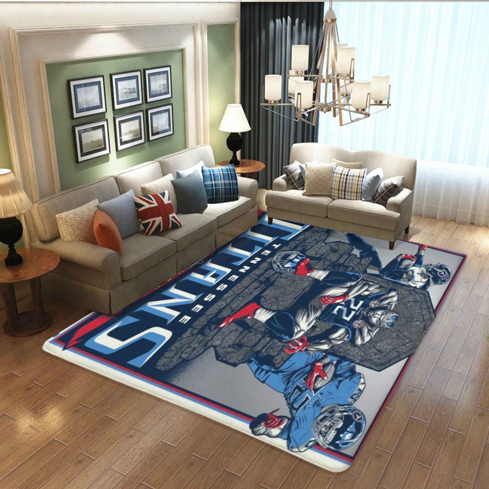 Tennessee Titans Football Team Carpet Living Room Bedroom Mats Kitchen Bathroom Rugs