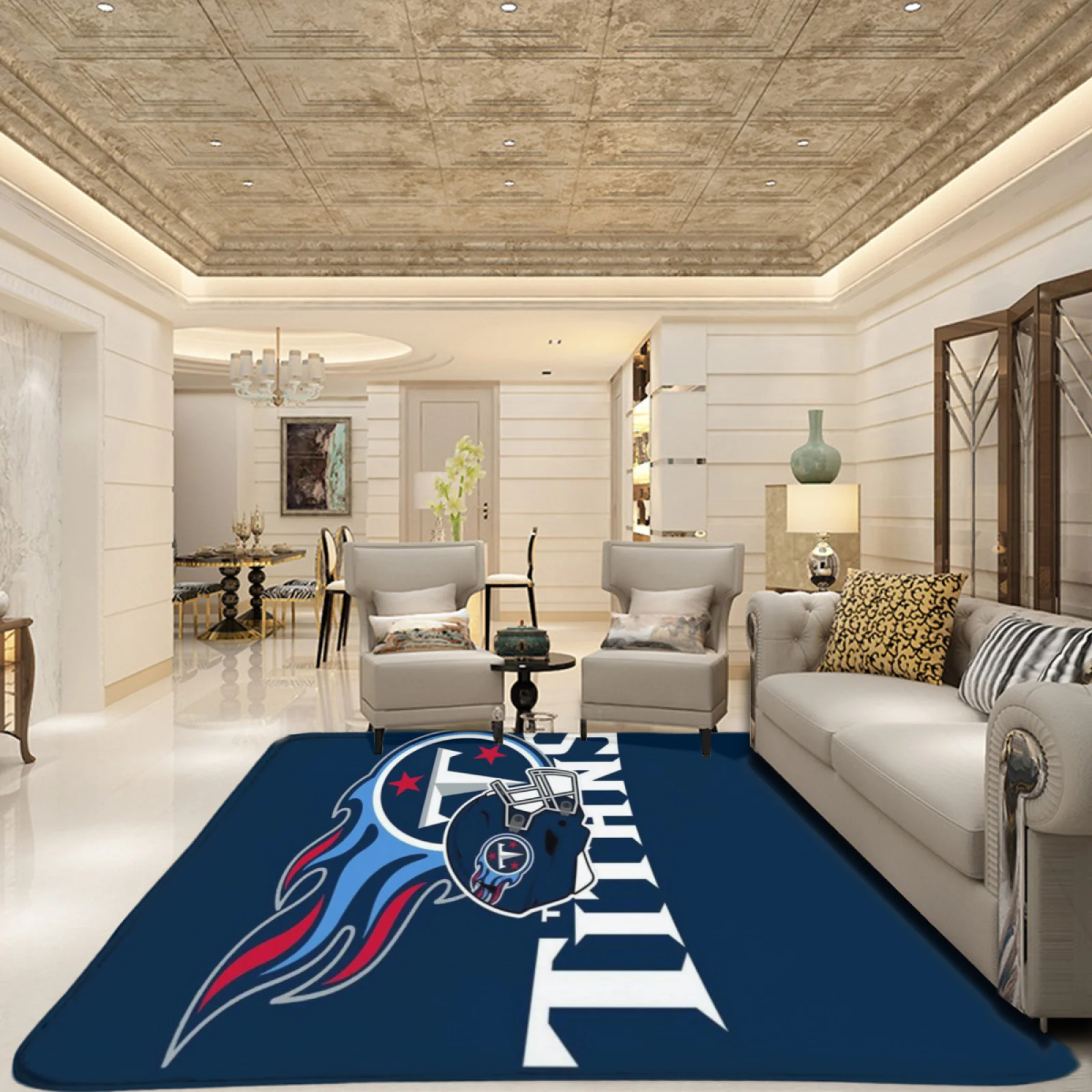 Tennessee Titans Football Team Carpet Living Room Bedroom Mats Kitchen Bathroom Rugs