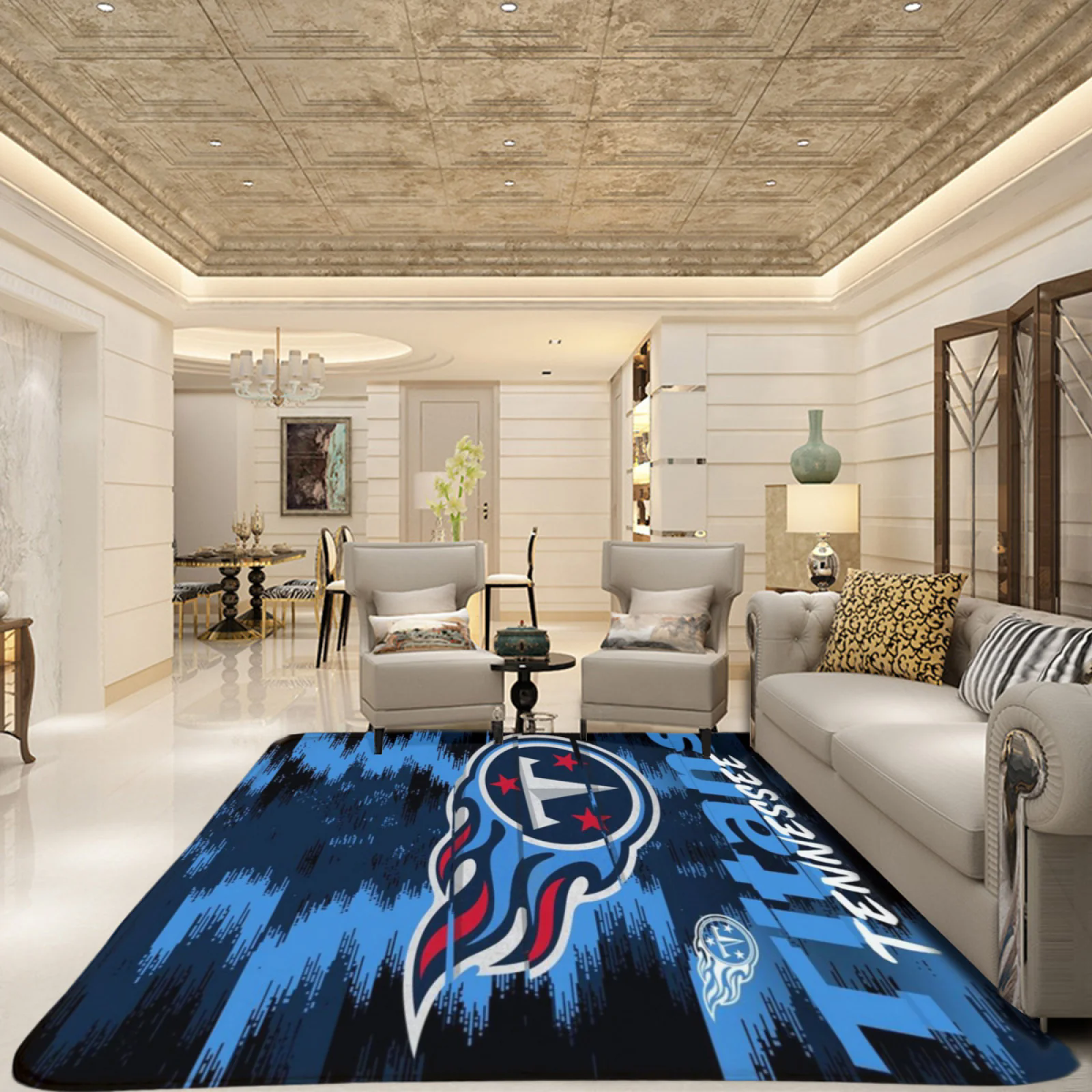 Tennessee Titans Football Team Carpet Living Room Bedroom Mats Kitchen Bathroom Rugs