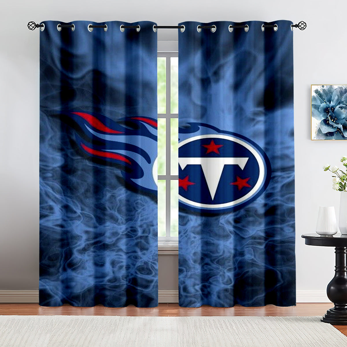 Tennessee Titans Football League Blackout Curtains Drapes for Window Treatment Set