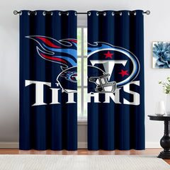 Tennessee Titans Football League Blackout Curtains Drapes for Window Treatment Set