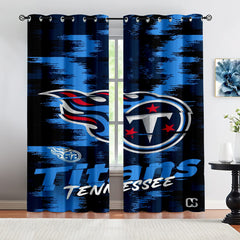 Tennessee Titans Football League Blackout Curtains Drapes for Window Treatment Set