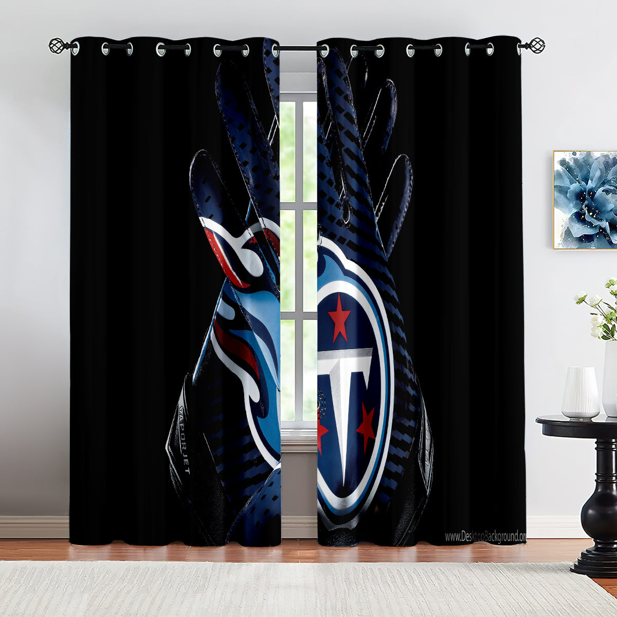 Tennessee Titans Football League Blackout Curtains Drapes for Window Treatment Set